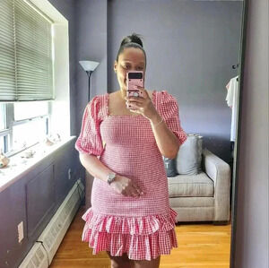 By Timo-smocked ruffle‎ dress